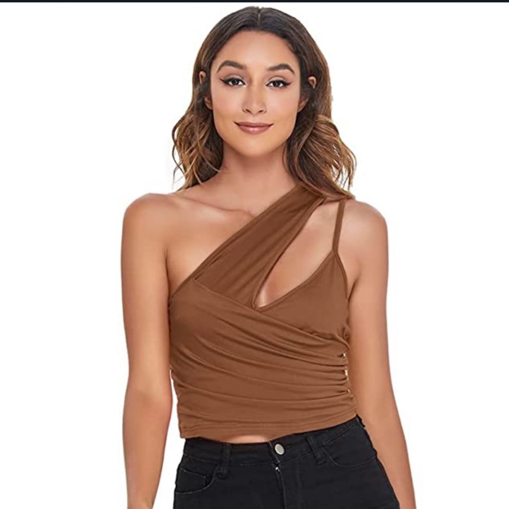 BRAND NEW Asymmetrical One Shoulder Cami Crop Tank